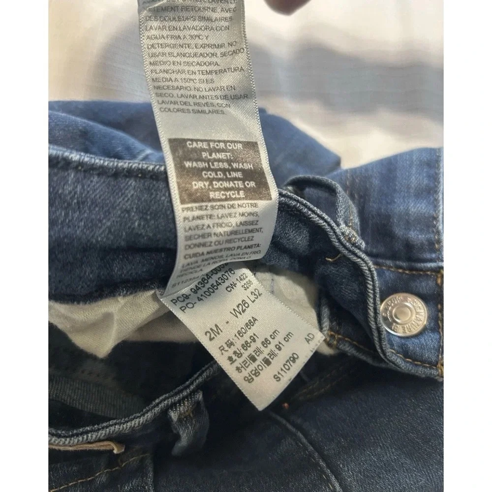 Signature by Levi Strauss Mid Rise Bootcut Jeans Women's Size 26 Dark Blue Denim